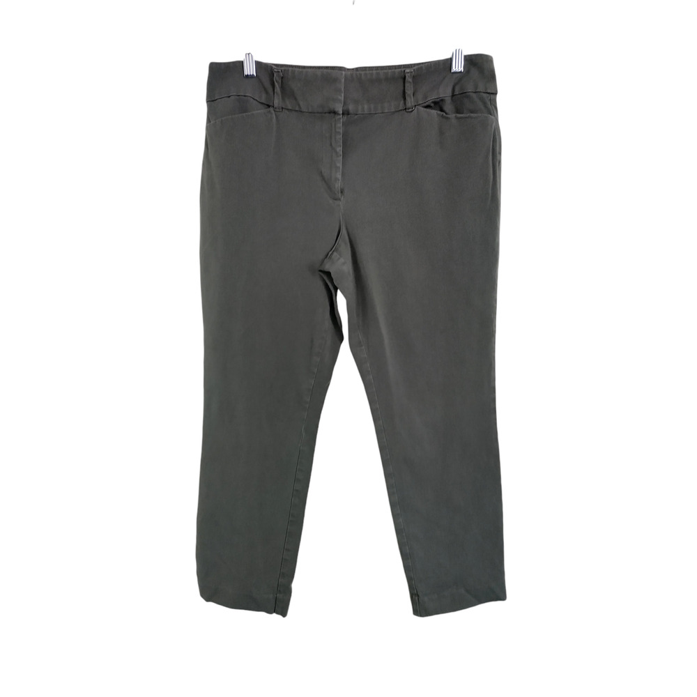 Ann Taylor Loft Outlet Women Mid-waist Cropped Pants Gray Sz 12